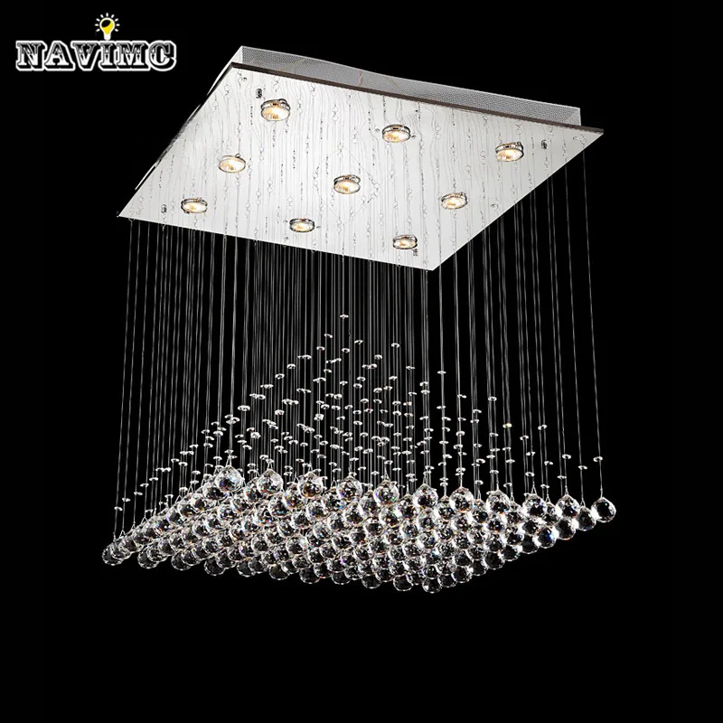

Modern Luxury Rectangular Crystal Living Room Hotel Villa Decoration Home Lighting Interior Light