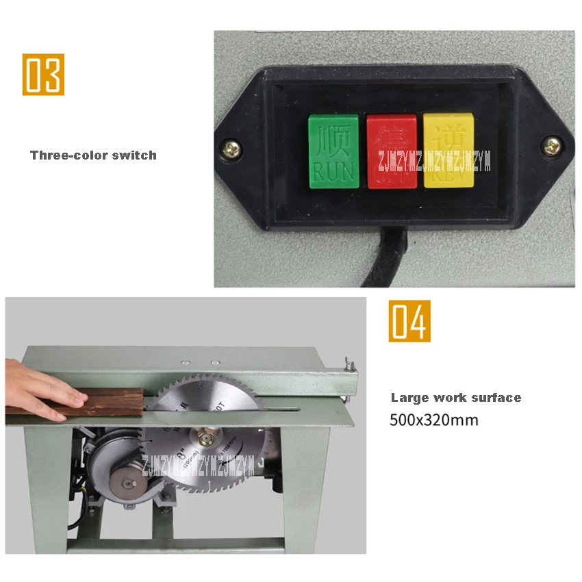 Mini Table Saw For Woodworking MJ1025 Portable DIY Wood Cutting Machine Woodworking Table Saw Table Panel Saw 3800r/min 1200W