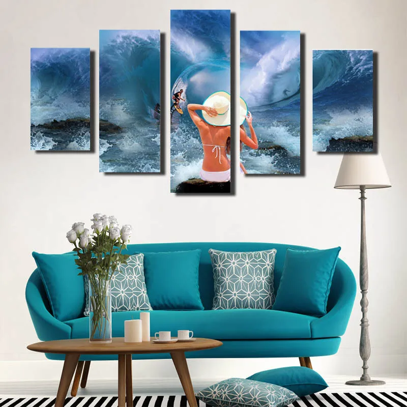 5 шт. настенные картины для гостиной без рамы|picture for living room|wall picturescuadros decoracion |