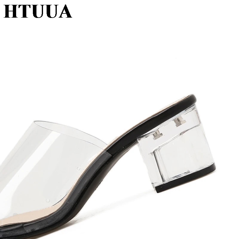 HTUUA/2018 г. Модные летние нежаркие шлепанцы в европейском стиле женские прозрачные