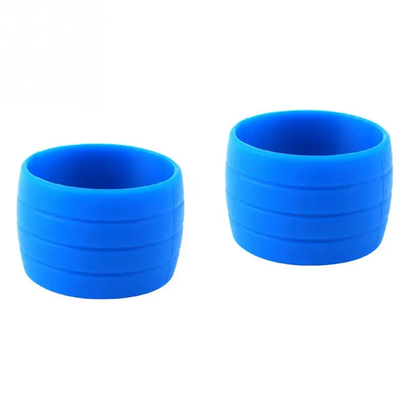 blue 2 шт. Крепежное кольцо для руля, Круглый аксессуар для велосипеда, Эластичный Силиконовый Противоскользящий дорожный велосипед, фиксированный воротник - Цвет: blue