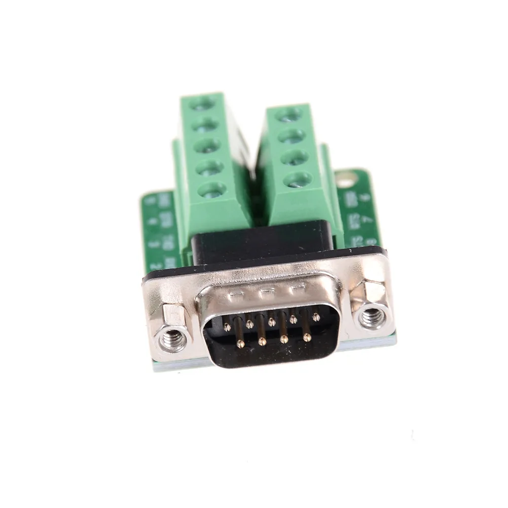 RS232 RS485 адаптер сигналы интерфейс конвертер мужской COM D sub 9Pin DB9 разъем Клеммный