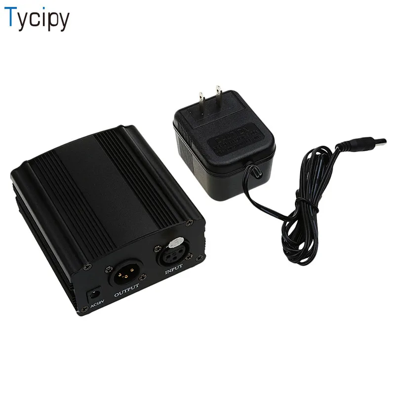 

Tycipy 48V Microphone Dedicated Power for Phantom Power Capacitance Accessories Recording Microphone Sound Card Mic Power supply