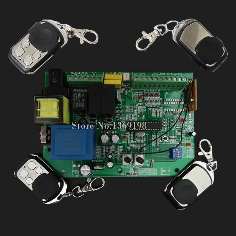 

Brand New AC sliding gate opener control board + 4PCS remote control,learning code free shipping