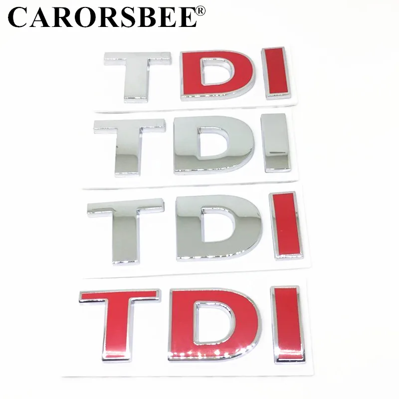 

3D Metal TDI Logo letter Emblem Car Sticker Auto Rear Boot Badge Decals car styling for Volkswagen CC Tiguan Touran GTD GLI