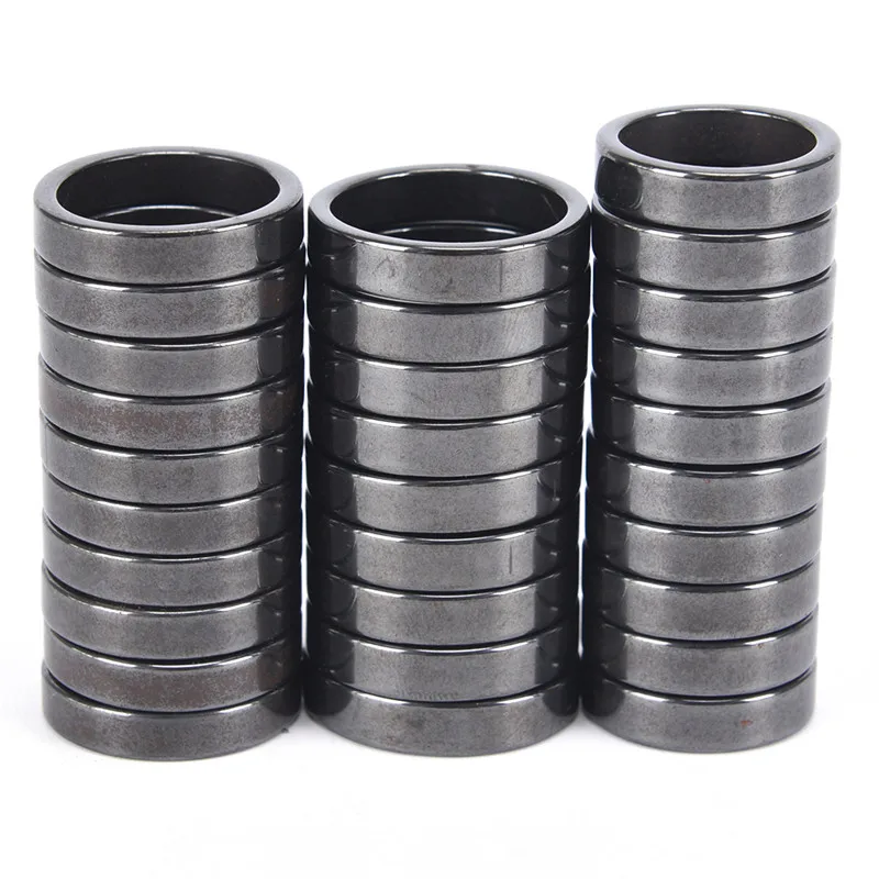 Новый женский гематитовый магнит черный 6/8/10|men jewelry|hematite ringring men |