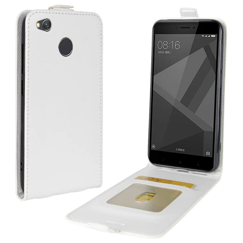 

Baiscxst Magnetic Flip Leather Phone Case For Xiaomi Redmi 4X Light Weight Ultra Thin Cover Case For Hongmi 4X Holster Bag