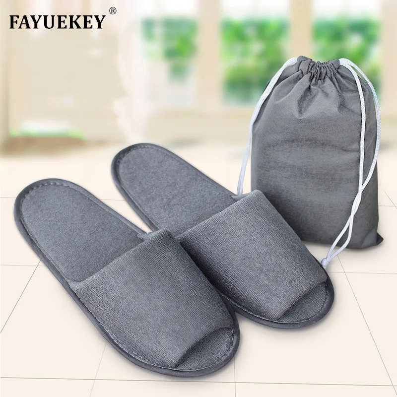 

FAYUEKEY Travel Business Trip Hotel Club Spa Women Men Portable Disposable Folding Slippers Girls Home Guest Slippers With Bag
