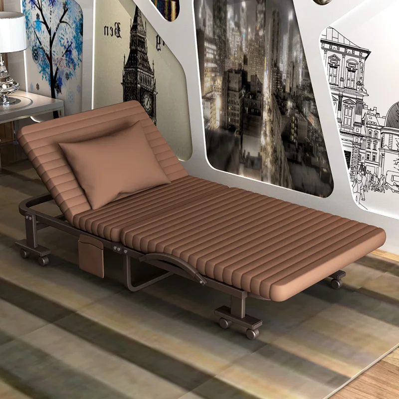 High quality folding bed single bed double bed siesta nap office 1.2 meters a simple portable camp bed High quality folding bed single bed double bed siesta nap office 1.2 meters a simple portable camp bed