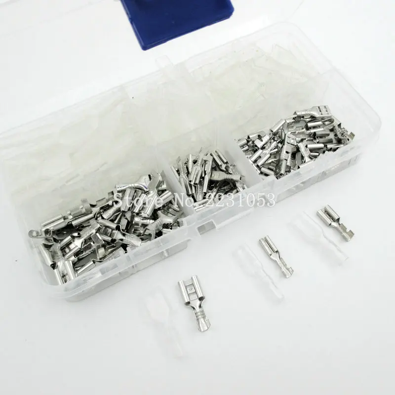 90 компл./лот обжимная Клемма Сращивание гнездовой контактный разъем с чехлом