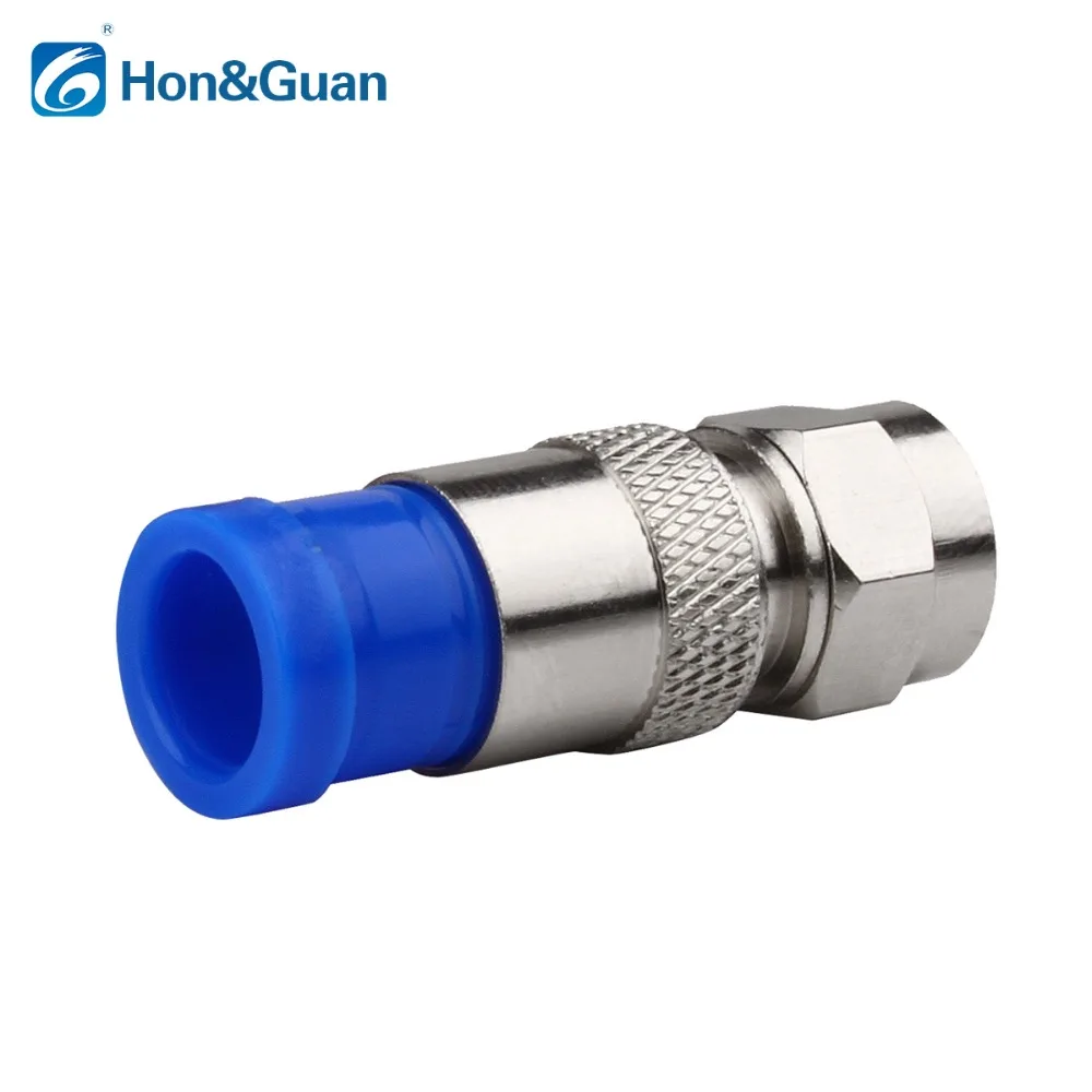 50pcs /lot connector coax coaxial compression fitting Compression Coax F Connector RG6 areyourshop hot sale 20 pcs rg6 f adapter coax coaxial compression type crimp on connector for tv coax cable satellite connector