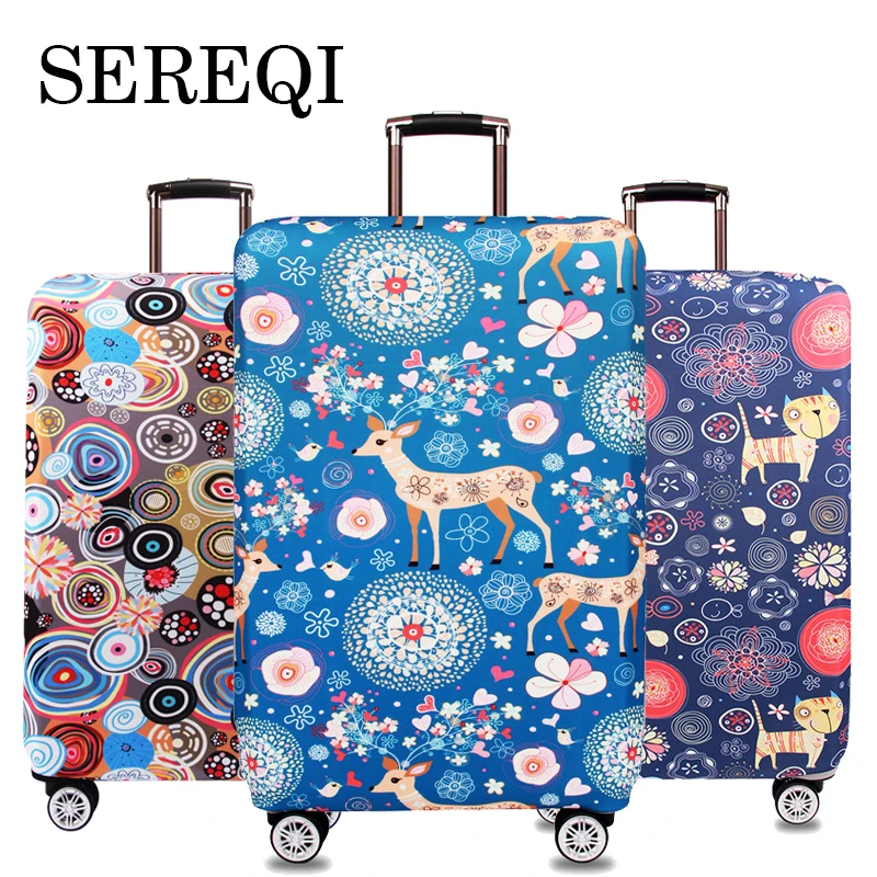 sereqi-旅行厚み荷物カバー旅行アクセサリーカラフルスーツケースカバー-18-32-インチスーツケーススーツケース保護カバー