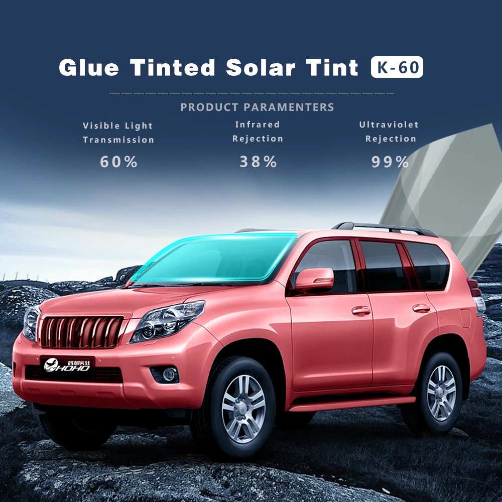 

60%VLT Car Privacy Window Film Glue Tinted Natural Color Solar Tint Vinyl heat Reduction Vinyl 152x50cm(60in x 20in)