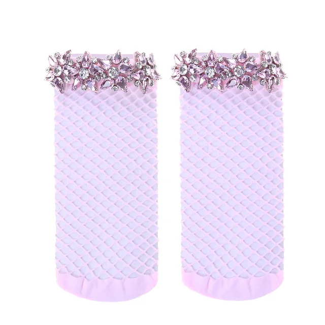 5 Colors.Women’s Harajuku Colorful Glitter Five-pointed Star Rhinestone Fishnet Socks.Sexy Lady Mesh Nets Stars Ankle Socks Sox