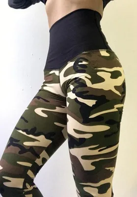 green camo workout leggings