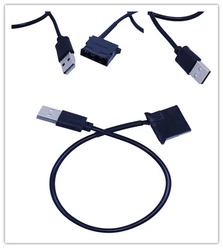 

1pc USB to 4 Pin Molex Fan Power Cable Computer Case Adapter Cord 4Pin Female to 5V USB Male USB Adapter Cable