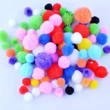 Разноцветный для художественного оформления ногтей, ручная работа мяч 8/10/12/15/20/25/30 мм меховой помпон домашний Декор Декоративные цветы ремесла K01445