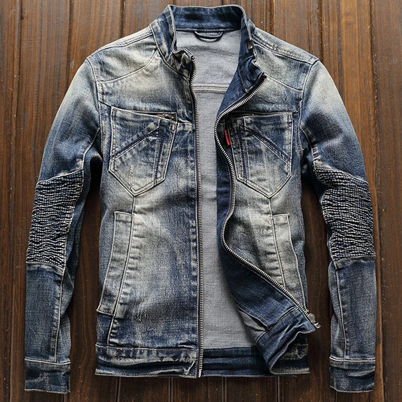 Free Shipping Mens Biker Jeans Jacket Coats XXXL Streetwear Brand Designer European Style Man Denim Coats XXXL Overcoats A199 Free Shipping Mens Biker Jeans Jacket Coats XXXL Streetwear Brand Designer European Style Man Denim Coats XXXL Overcoats A199