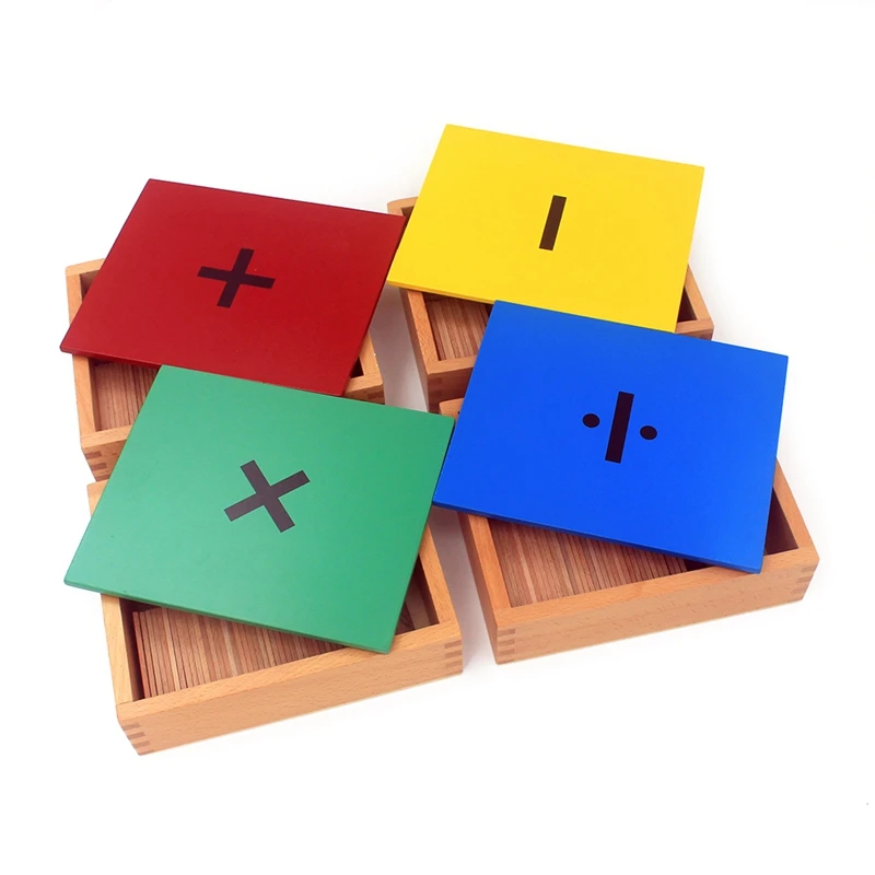 Montessori Toys aus Holz Mathe Box Colorful Learning Geschenk für Kinder 