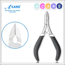 1PCS ACARE Black Anti-slip Cuticle Nippers Nail Cuticle Scissors Small Size Cuticle Cutter