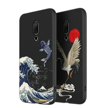 Emboss чехол для телефона Meizu 16 чехол Kanagawa волны Карп краны 3D гигантский рельефный чехол для Meizu 16 Plus