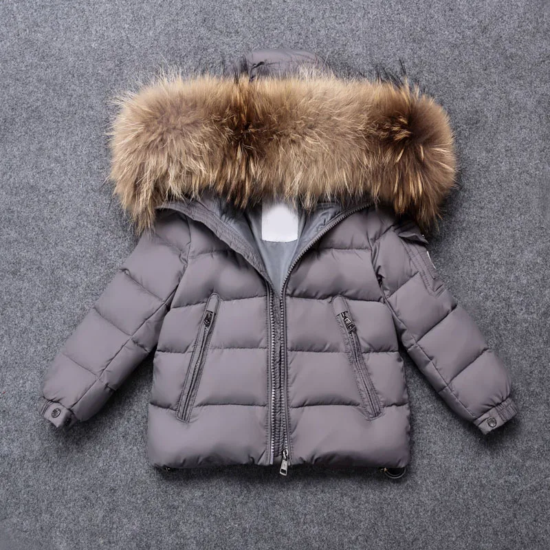 

Kid Girl Real Fur Coat Boy Winter Down Jacket Clothing Warm Parkas Big Kids Clothes Winter Hooded Jackets for Boy Girl Outerwear