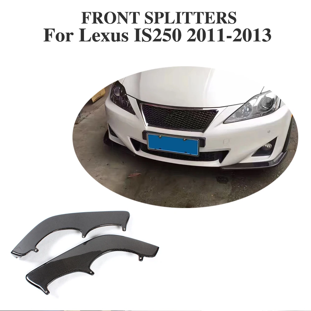 2PCS/Set Carbon Fiber Front Lip Splitters Flaps Aprons for Lexus IS250