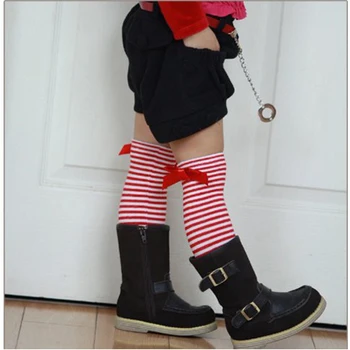 

MACH 1-6 Years Kids Girls Princess Knee High Socks w/ Bowknot