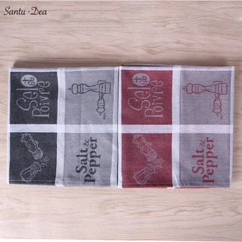 

QF304A100% cotton rectangular lattice pattern double color jacquard two dining room kitchen cleaning cloth tea towel table cloth