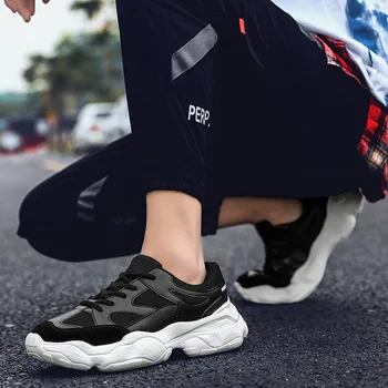 

Tide shoes 2019 spring and summer new students adult solid color breathable casual wild mesh comfortable lace up men's shoes