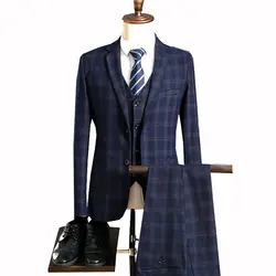 Jinxuanya изготовление под заказ Для мужчин s костюм твид в британском ретро стиле портной Свадебные slim fit Блейзер Костюмы для Для мужчин 3 шт