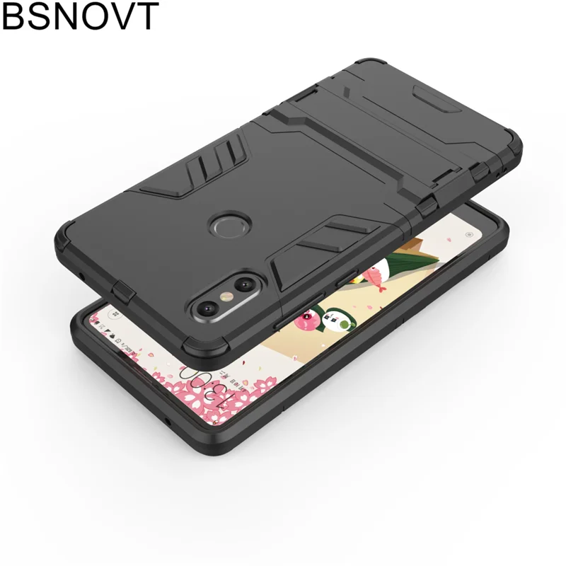 BSNOVT Xiaomi Mi Mix 2S Case Mi Mix 2S Cover Soft Silicone + Plastic Kickstand Case For Xiaomi Mi Mix 2S FundasShell 5.99