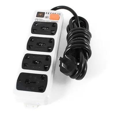 AU EU UK USType Socket Power Strip 7 Outlet Splitter 3Meter AC 250V 10A 2500w 4 outlet ac electric power bar strip w individual switch led indicator ac 250v 3m cord