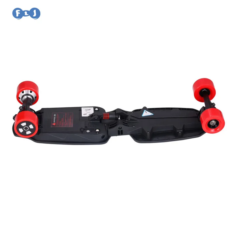FLJ складной 4 колеса Электрический скейт доска гироскутер два двигателя Longboard
