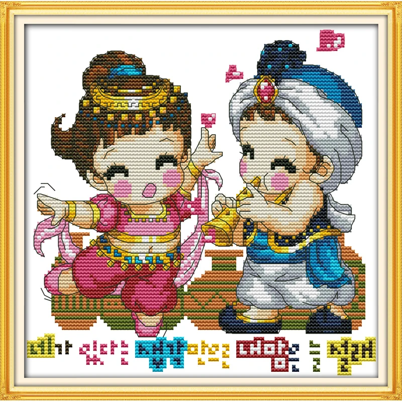 

Everlasting love Love melody Chinese cross stitch kits Ecological cotton stamped 14CT 11CT DIY gift wedding decoration for home