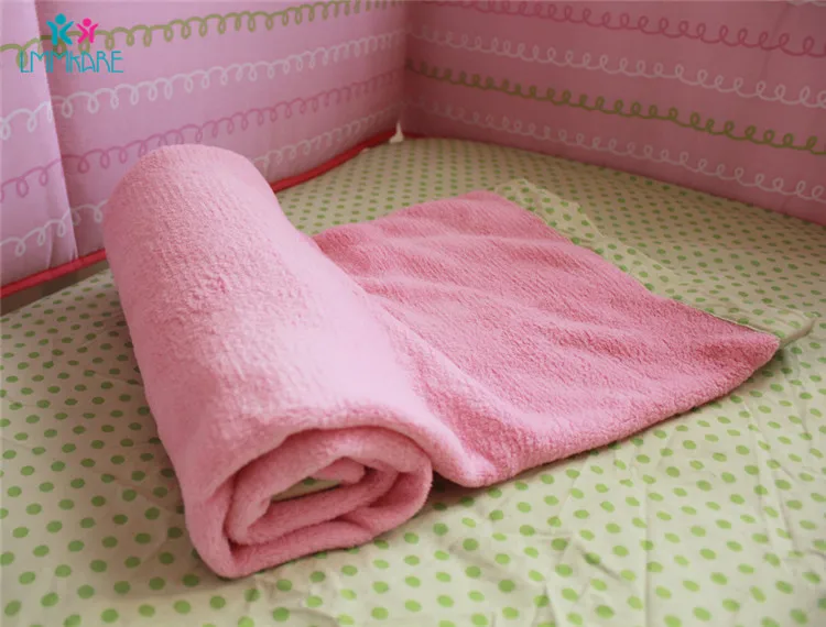 Розовый комплект постельного белья для маленьких девочек, Милый принт торта кровать для новорожденных бамперов, 100% хлопок, дышащее детское