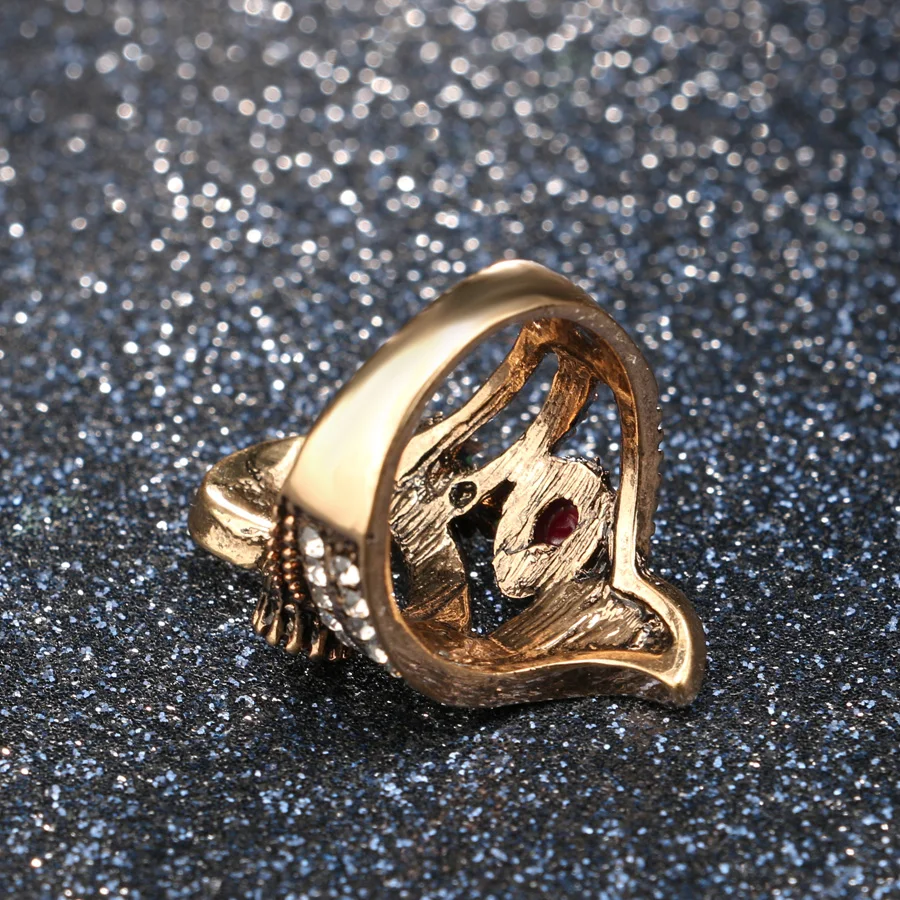 Womens Ring Vintage Color Gold Punk Turkish Jewelry