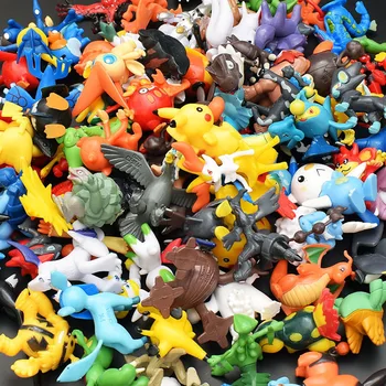 

144PCS/LOT Mini Pikachu Toys Action Figures Animes Pocket Pets Dolls For Children