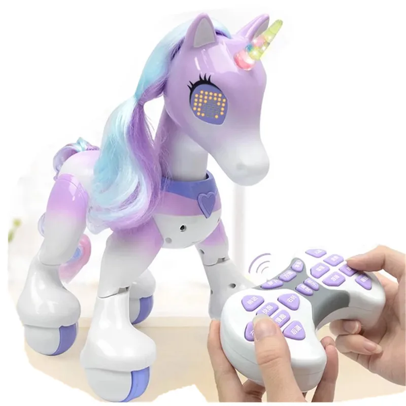 Electric Smart Horse Unicorn Toy for Children Remote Control Children's New Robot Touch Induction Electronic Pet Educational Toy - Цвет: Unicorn