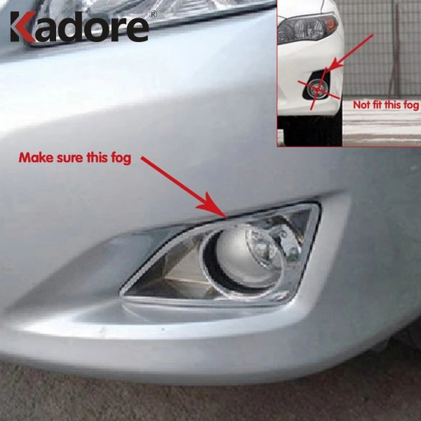 

For Toyota Corolla International E140 2007-2010 ABS Chrome Front Foglight Fog Light Cover Trim Car Sticker Exterior Accessories