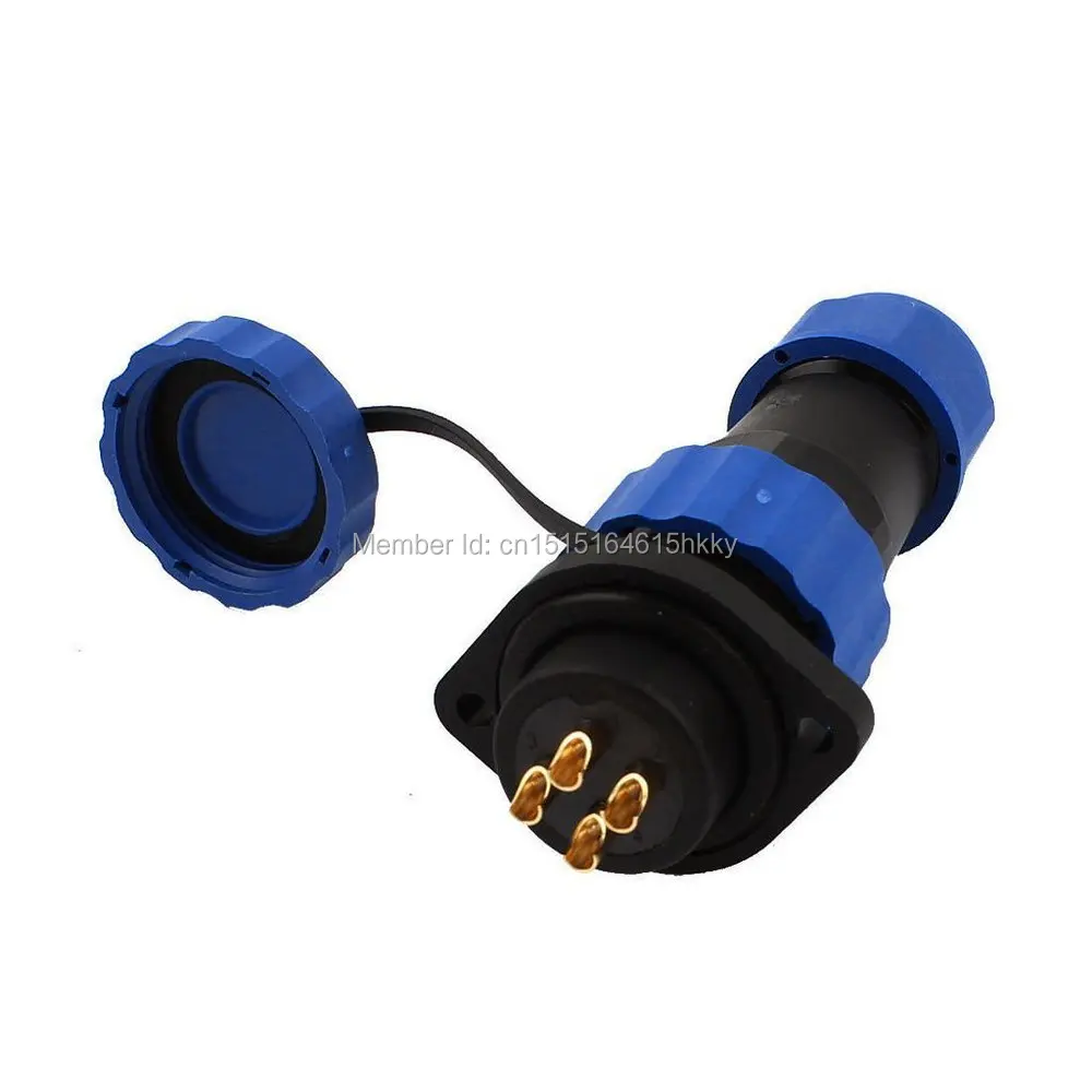 

SD20 20mm 4 Pin Flange Waterproof Aviation Connector Plug Socket Straight IP68