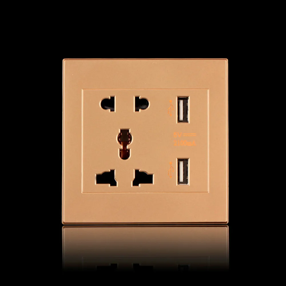 Универсальный стандарт 2.1A USB настенная розетка домашнее настенное зарядное