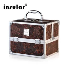 Hot Sales High Quality PU Leather Professional Cosmetic Case Portable Women Makeup Case Makeup Bag