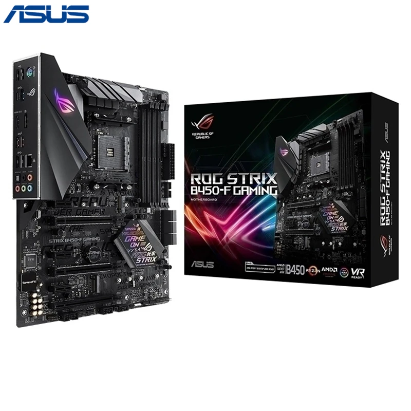 Материнская плата Asus ROG STRIX B450-F GAMING материнская плата AM4 socket DDR4 HDMI AM4 ATX