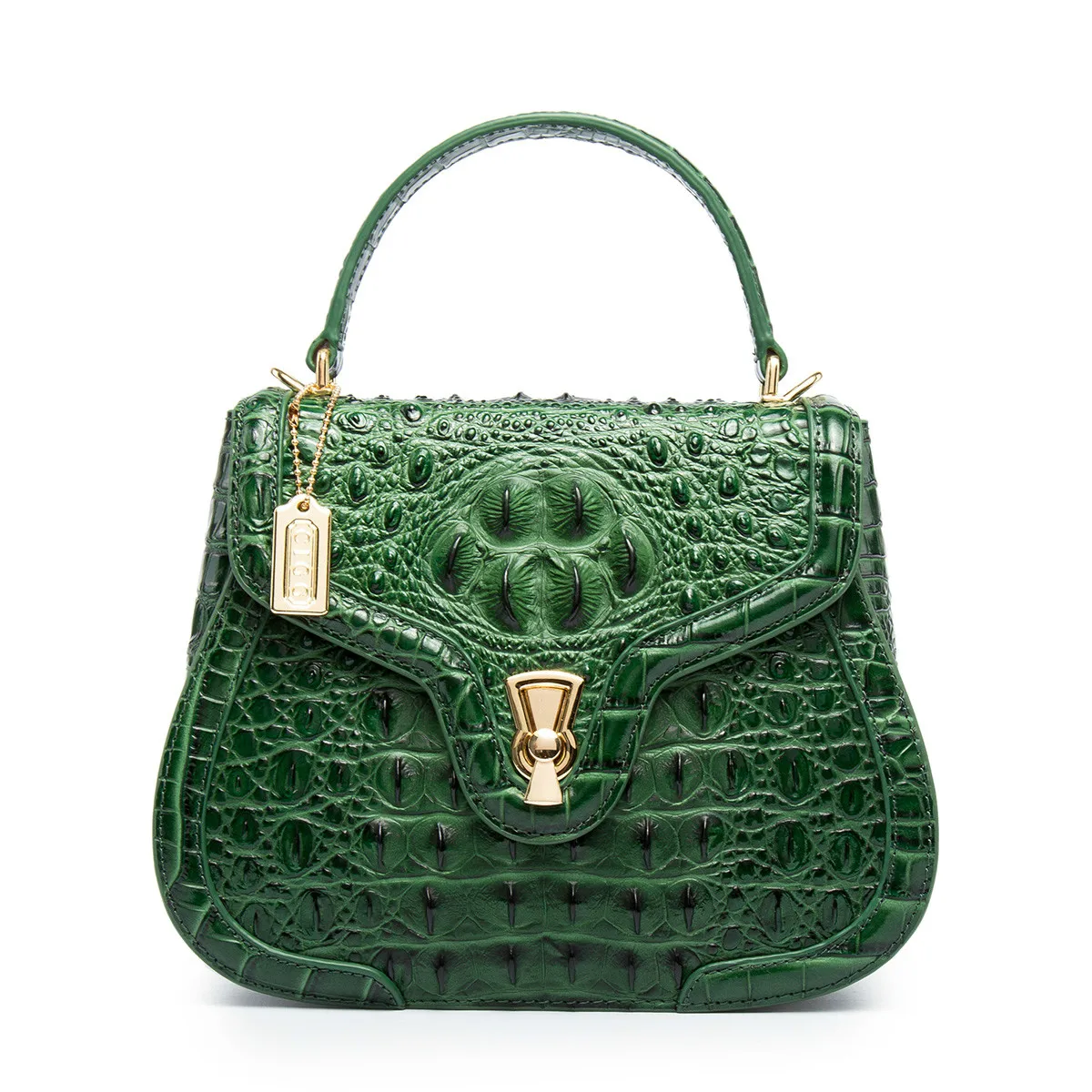 

Luxury Top Handle Crocodile Women Handbags Cow Hide Shoulder Messenger Bag Brand Evening Clutch Purse Small Flap Bag 2019