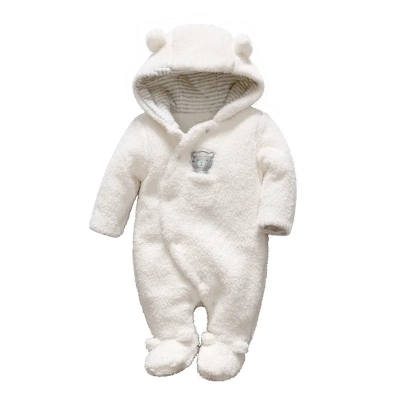 Детский комбинезон для новорожденных мальчиков и девочек; зимняя одежда для малышей 3-12 месяцев; Милая Одежда для младенцев с героями мультфильмов; теплый костюм