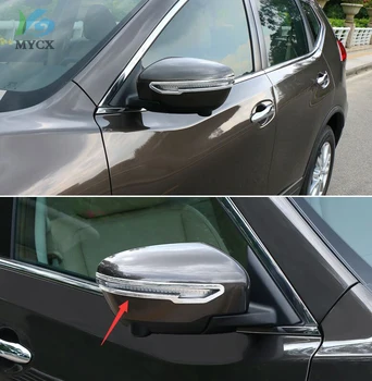

For Nissan X-Trail T32 car accessories Rearview Mirror Trim Frame Cover Decorative ABS chrome X trail 2014 to 2018 2pcs