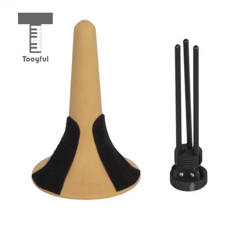 Tooyful LADE Съемная Складная труба штатив стенд латунный инструмент части(включая щетки, Mute, перчатки - Цвет: Wood