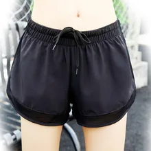 Тренажерный зал сетки шорты для бега для женщины 2 в 1 Спортивные шорты «Фитнес» женские упражнения Горячий двойной Слои шорты для йоги теннисные шорты Femme