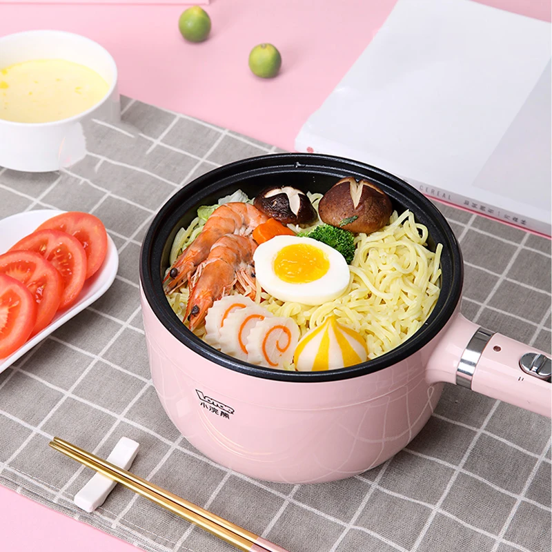 Электрическая сковорода мини-спальни Горячая кастрюля для приготовления пищи многофункциональная электрическая рисоварка с мульти-паром кипения
